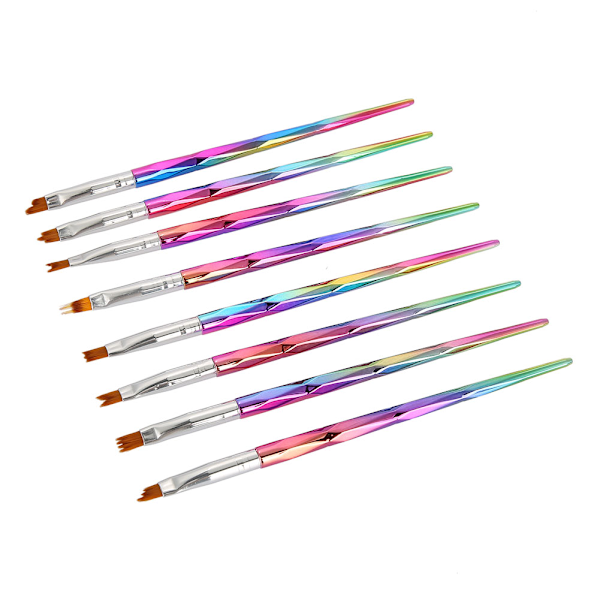 8 stk Nail Art Franske Pensler Manikyr Pen Kronblad Maleri Negle Dekoration Værktøj