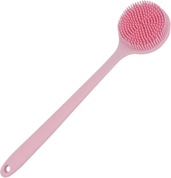 Kroppsbørste - Massasjebørste - Dusjbørste - Silikonbørste - Rosa