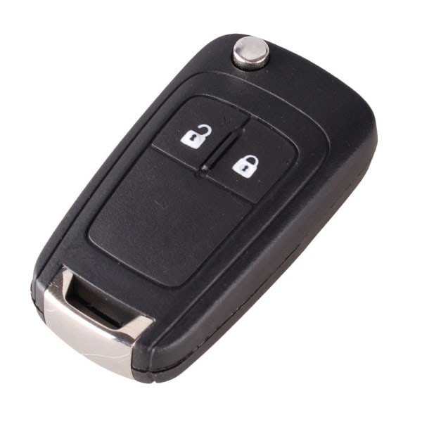 Flip fjernbetjening nøgle etui 2 knapper HU100 til Opel Sort one size