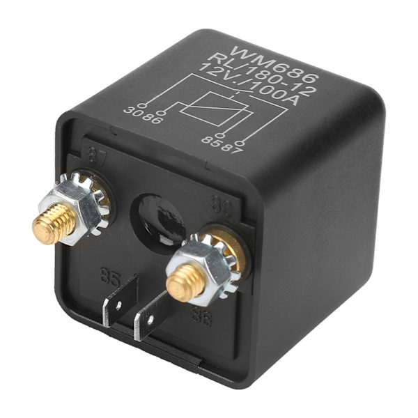 WM686 100A Normalt åbent kraftigt bilstarterrelæ til styring af batteri TIL/FRA RL/180 DC 12V