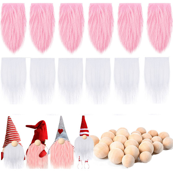 Rund träkula DIY handgjord dvärg dvärg prydnader ny produkt Rose red