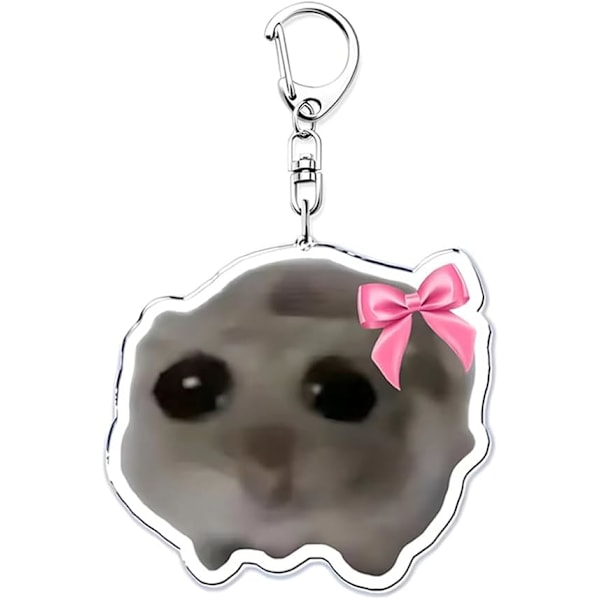 5-pak Nøglering med Sød Hamster Emoji, Søde Nøgleringe til Kvinder, Rygsæksvedhæng, Smykketilbehør, Sjove Kawaii Nøgleringe