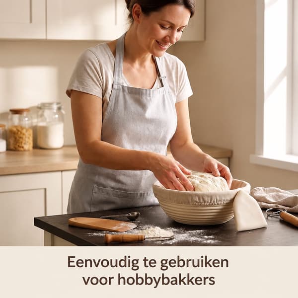 Runda Jäskorgar för Bröd, Set om 2, 9 Tum Naturlig Rotting Jäskorgar för Surdeg med Bomullsfoder för Hemma Bagare