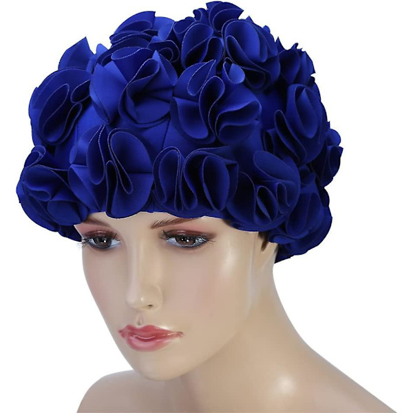 Svømmehætte - Svømmehætte Retro Blomster Blomster Mode Elastisk Svømmehætte Langt Hår Svømmehætte Til Kvinder Børn