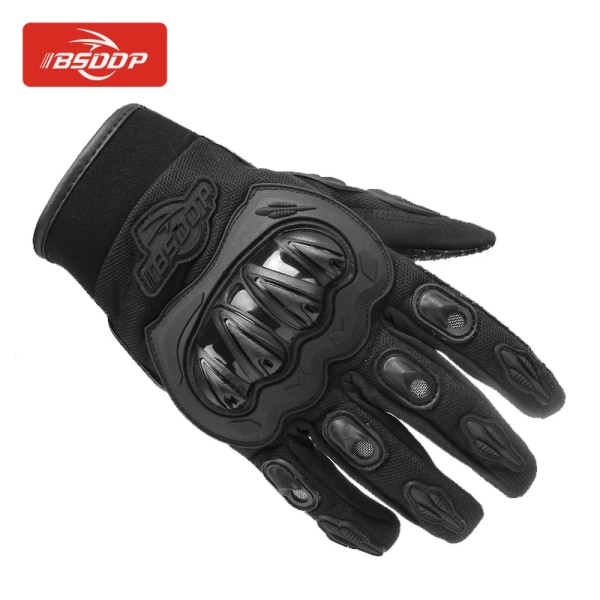 Cykelhandskar Andas Full Finger Racing Handskar Utomhussport Skydd Ridning Cross Dirt Motorcykel Handskar Guantes Moto Grå Gray M