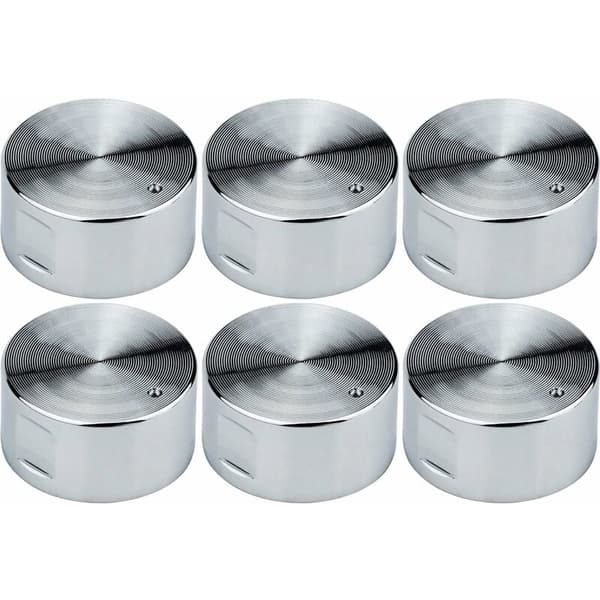 Universelle gaskomfur knapper - 6 stk., 6 mm, kompatible med de fleste mærker