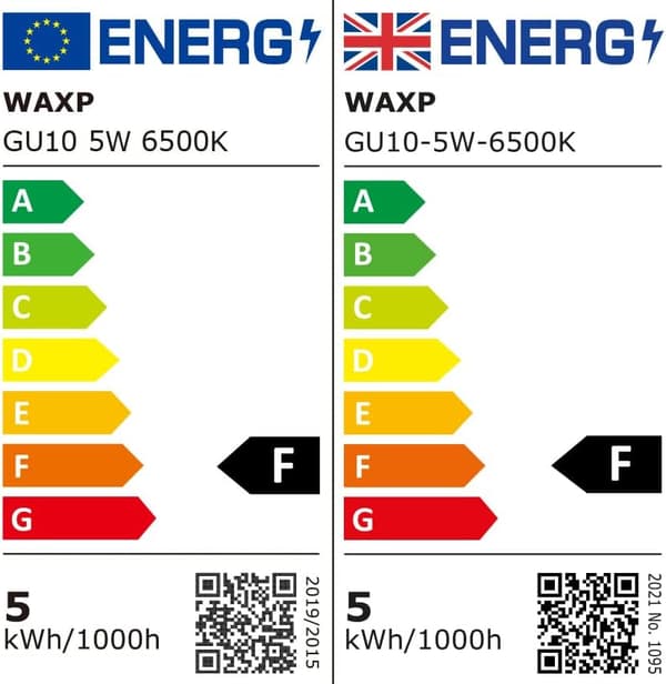 LED spotlight 5w gu10 kompatibel kallvit 10-pack