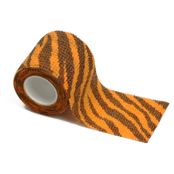 Ei-kudottu itseliimautuva side urheilun suojaukseen, lemmikkieläinten liukumattomaan sideharjoitukseen, tatuointityökaluihin Tiger Stripes 5cm*4.5m