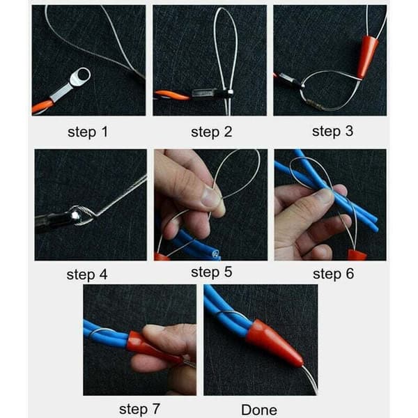 Nylon Dæk Wire D=6mm L=30m, Kompatibel med Elektriker Trækstang, Glasfiber Kabelstang