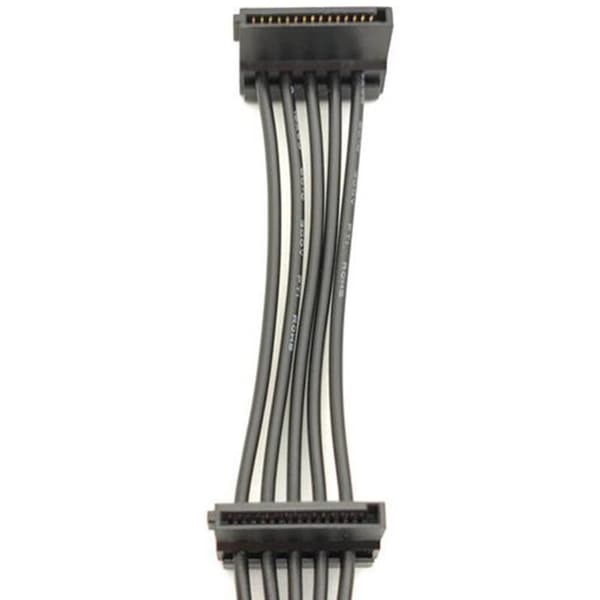 3X 15-Pin Harddisk Strømsplitterkabel 1 Han til 5 Hun Forlængerledning til PC Server DIY