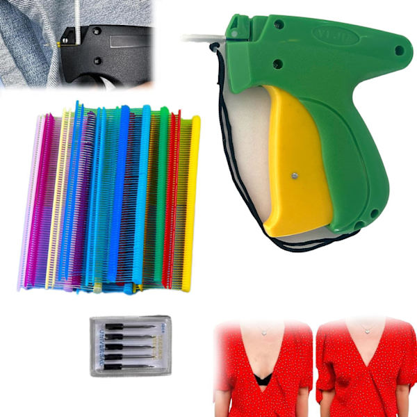 Stitchy Quick Klädfixare, Snabb Klädfixare, Quick Stitch Sypistol för kläder för att fixa låga urringningar, snäva sömmar Green