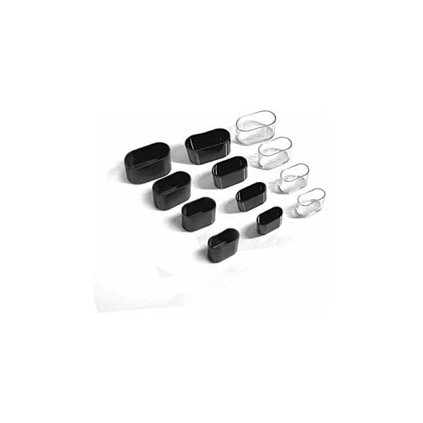 Stolbensbeskyttere, Ovale Silikon Møbelbensputer Bordbeskyttere Gulvbeskyttelse mot Riper, 8-24 stk - Transparent/24 stk 15X30mm