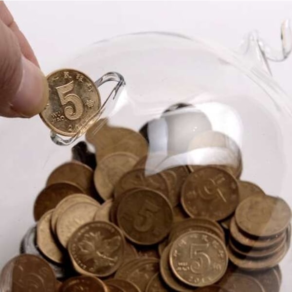 Gris af glas til opsparing - Spargris Transparent Transparent