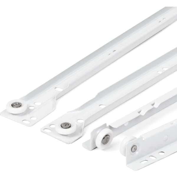 Vita 35 cm (14 tum) lådskenor 2-pack partiell utdragsskena enkel montering