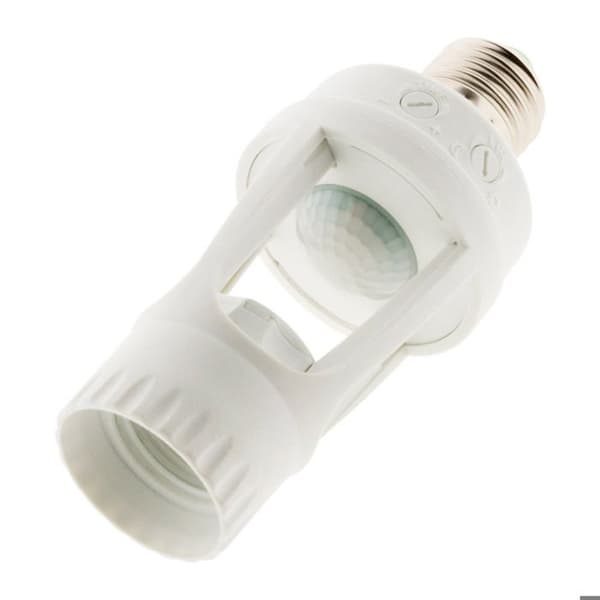 E27 pæresokkel med integreret sensor - Hvid - Elexity