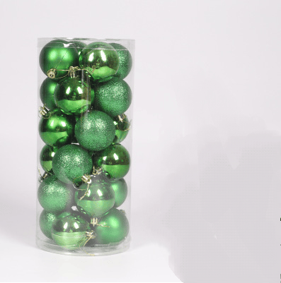 Julekuler for dekorasjon 24 stk grønne green 8cm24 Pcs