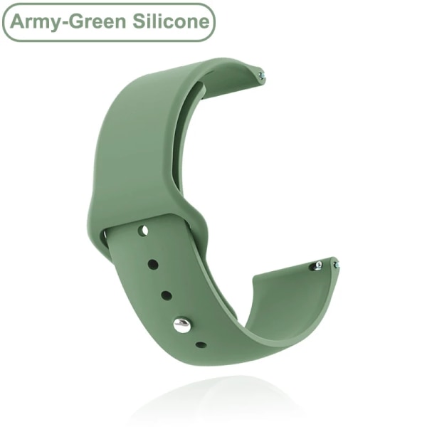 18 mm 20 mm 22 mm metallrem för Garmin Vivoactive 3 4 4s Band Watch Venu 2 2s SQ Forerunner 645 Armband Silikonögla Nylon handled Silicone Army Green Silicone Army Green For Vivoactive 4
