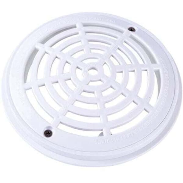 Pool Drain Galler Rund Botten 18 x 20,3 cm Vit