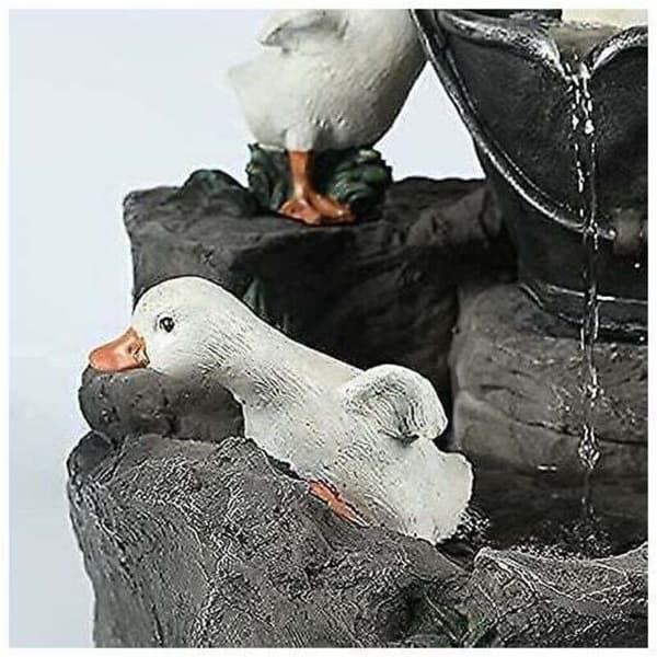 Solar Resin Andefontene Hagedekorasjonsstatue