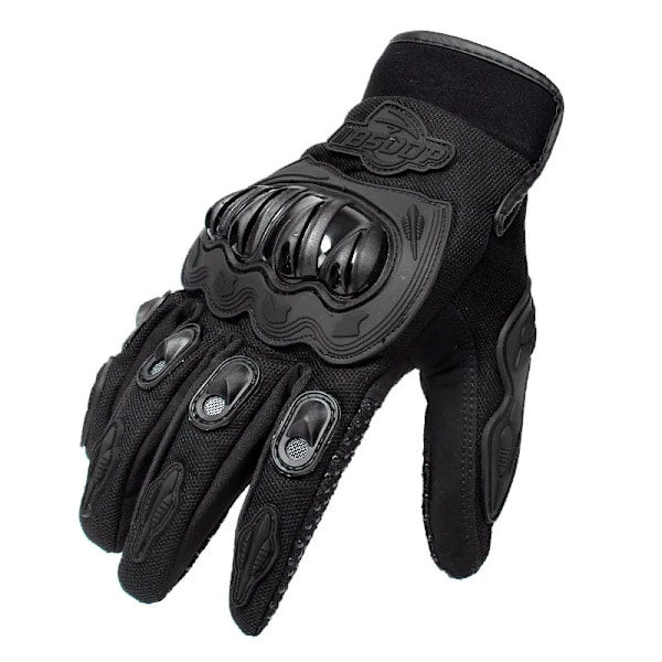 Cykelhandskar Andas Full Finger Racing Handskar Utomhussport Skydd Ridning Cross Dirt Motorcykel Handskar Guantes Moto Svart Black L