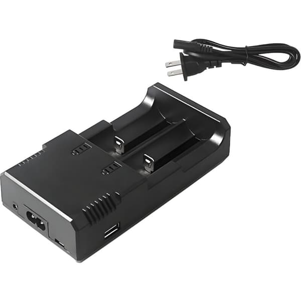 18650 Batterilader Universell Batterilader Intelligent Hurtiglading 2 Spors Hode