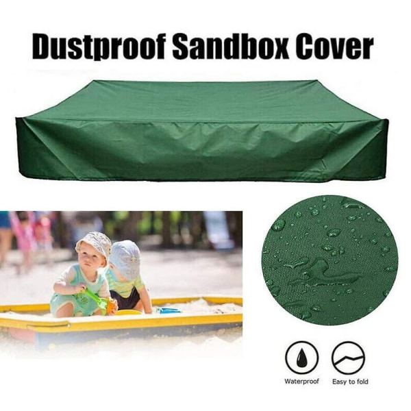 Sandkassens cover Vandtæt Støvtæt UV-beskyttelse Firkant cover med snøre til sandkasse, legetøj og møbler db Sort 180*180cm Black 180*180cm