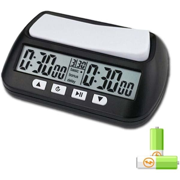 Bärbar Professionell Schackklocka 3-i-1 Digital Timer med Speltimer, Kompatibel med Schackturneringar