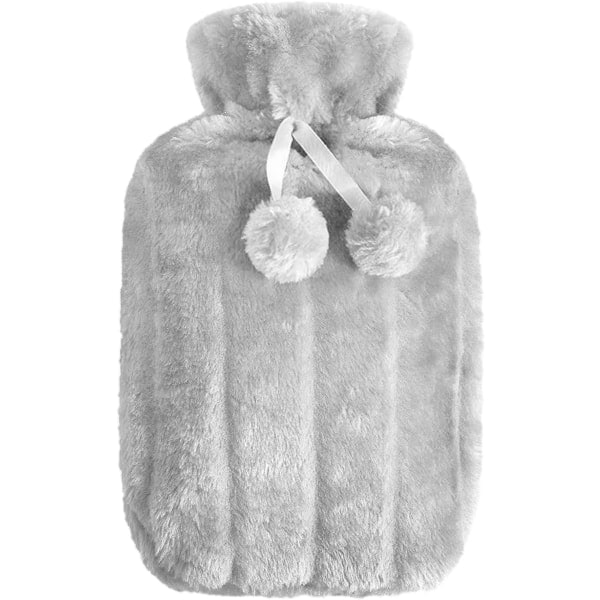 Lämminvesipullo suojuksella, 2L suuri kumipullo