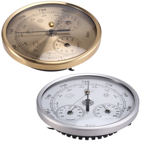 2-pack Wander Cloudly Barometer med Termometer och Hygrometer, 3 i 1 Väderstation för Prognosinstrument