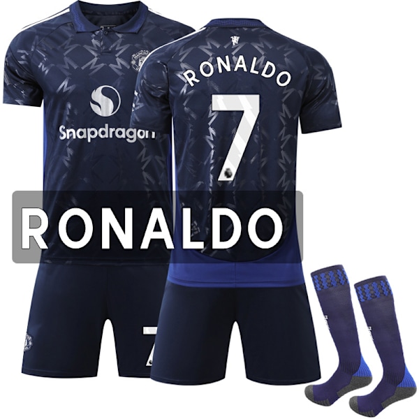 Man Utd 2024-25 Børne Udebanetrøje, Ronaldo #7 Fodboldtrøje 18