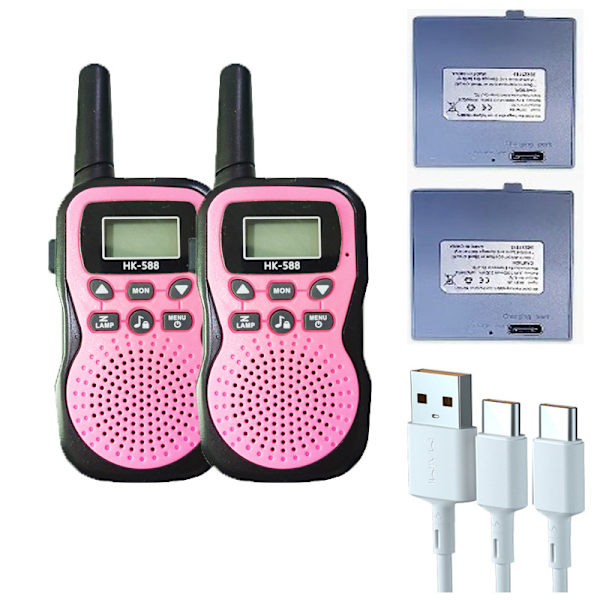 Barnens walkie-talkie leksak walkie-talkie handhållen trådlös kommunikation Lotus pink