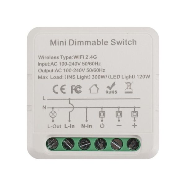 Tuya WiFi Smart Dimmer Switch Modul Stöder Dimbar LED-belysning 2-vägs Kontroll Fungerar med för Hem