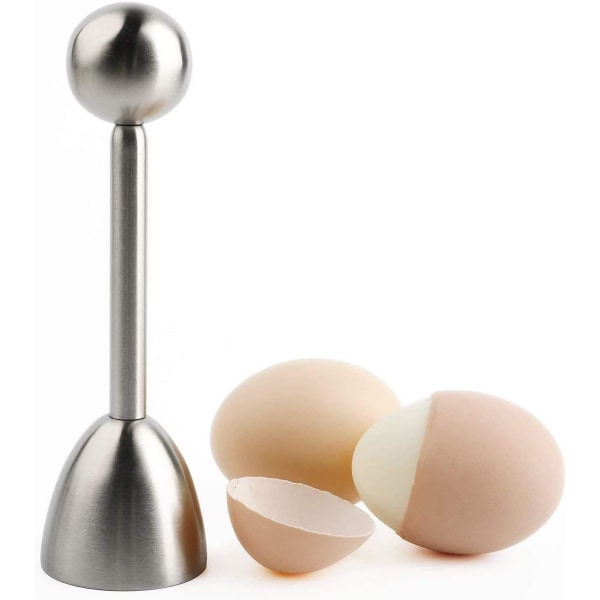 Eggeskjærer i rustfritt stål Eggeskjærer for myke hardkokte eggknuser Eggeskallseparatorfjerner