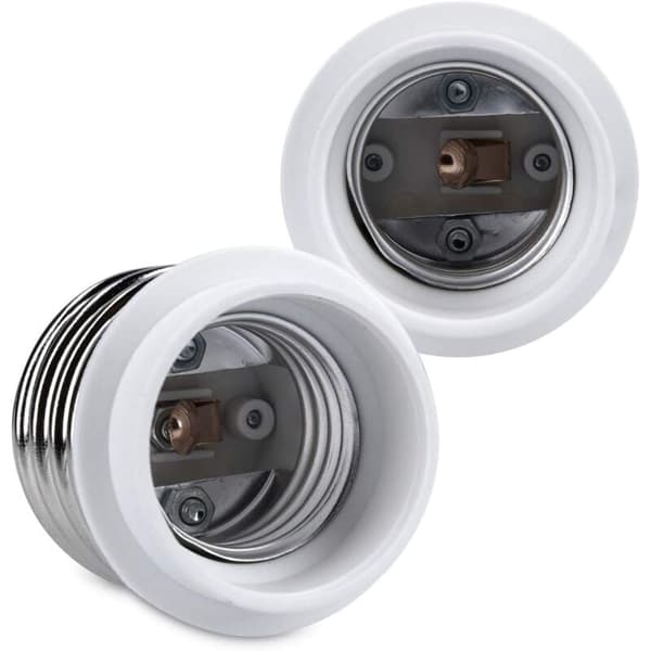 10x Sokkeladapter - 10x E40 til E27 Sokkelkonverter - E27 Base Lampeholder Adapter til LED Halogenpære