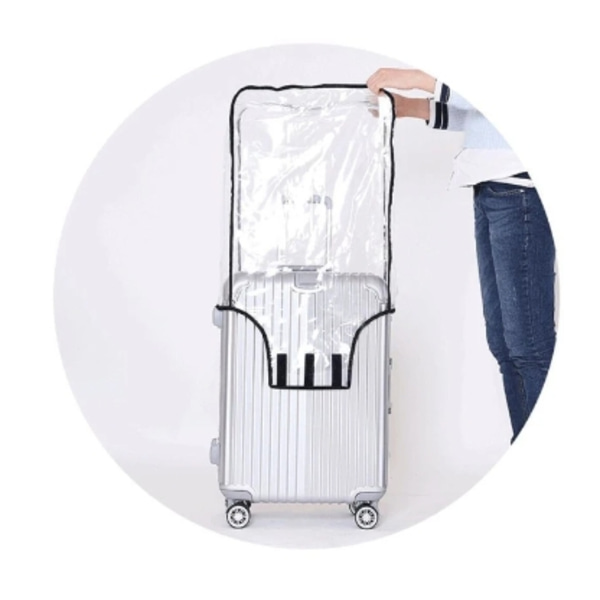 Transparent PVC-plastskydd för resväskor 18-30 tum Transparent 22 TUM