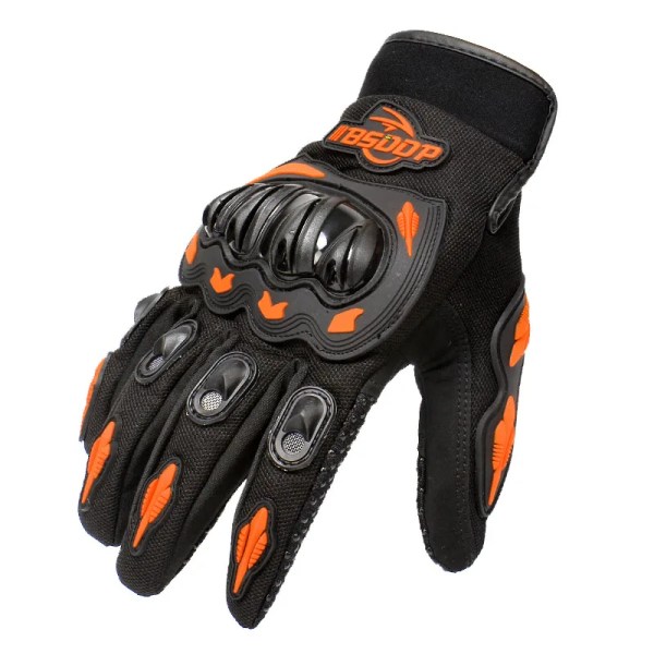 Cykelhandskar Andas Full Finger Racing Handskar Utomhussport Skydd Ridning Cross Dirt Motorcykel Handskar Guantes Moto Orange Orange L