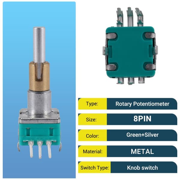 5 stk. EC11EBB24C03 Serie Dobbel Encoder med Bryter 30 Posisjonering Nummer 15 Håndtak Puls Punkt 25mm
