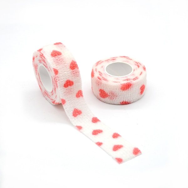 Sormiside, sarvi- ja hankaumissuojus, itseliimautuva, piirretty, käsikirja Pink Heart 2.5CM*4M