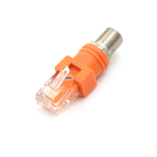 Ny F-hona till RJ45-hane koaxial coax fatkopplingsadapter R