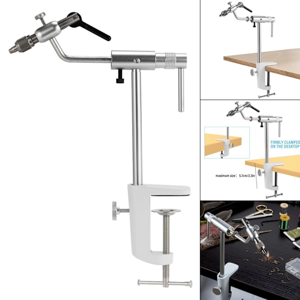 1/2 360 roterende fluebindingsskrue C-klemme til fluer 2 stk.