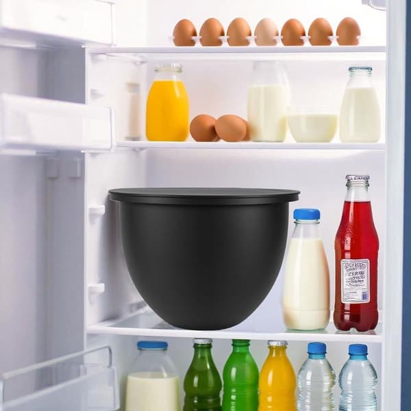 Silikonblandarskålsfoder för KitchenAid 5-liters köksmaskiner med tiltbart huvud, diskmaskinssäkert bullerreducerande skålinlägg, svart