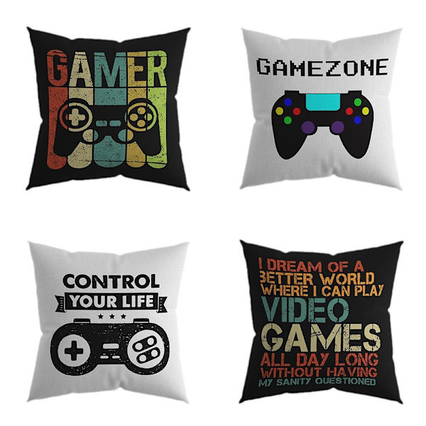 Hemtextilspel GAME örngott Alla hjärtans dag kort plysch tryckt kudde sängkudde C-Short plush 1-sided printing 45X45cm