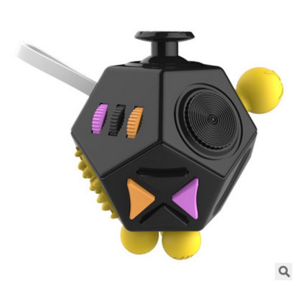 Anti-Stress Kub Leksak för Ångestlindring - Kompakt & Lugnande Design C1 Charm Black