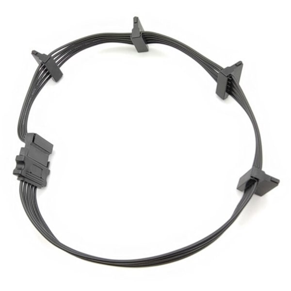 3X 15-Pin Harddisk Strømsplitterkabel 1 Han til 5 Hun Forlængerledning til PC Server DIY