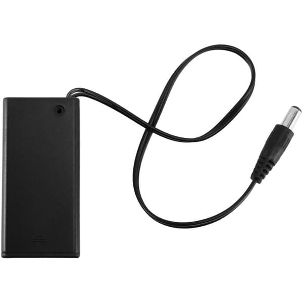 DC 9V PP3 Batteriholder Etui På/Av Bryterdeksel + 2.1mm Plugg