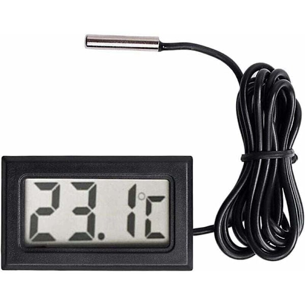 Digital LCD Termometer Temperaturmätare Probsensor Räckvidd -50 Celsius C till +110 Celsius C