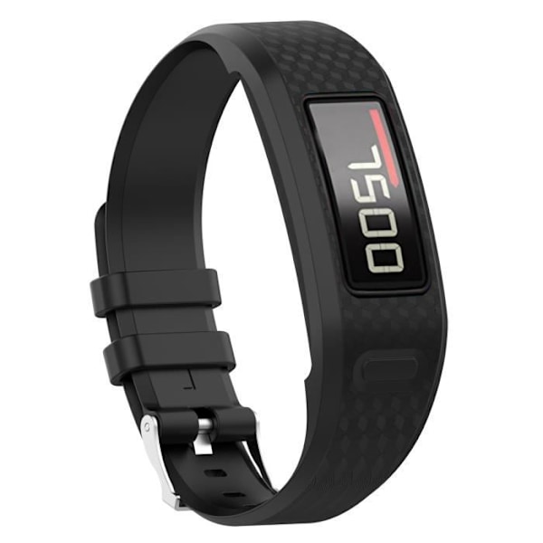 Sort silikone erstatningsarmbånd til Garmin VivoFit 2/1 Fitness Activity Tracker-S