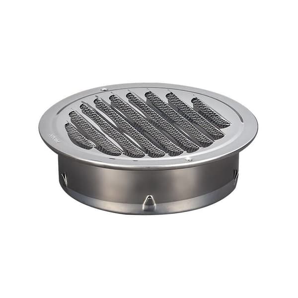 Rund ventilationsrist i rustfrit stål 100 mm metalventilationsrist Rist