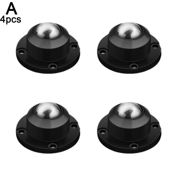 Selvklæbende hjul minisvingbare hjul rustfrit stål Universa sort One-size black One-size