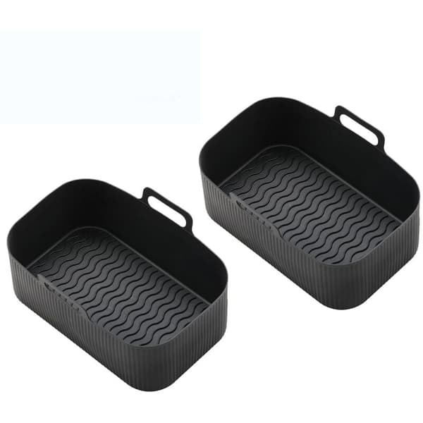 2-pack Airfryer-brickor, Silikon, Svart